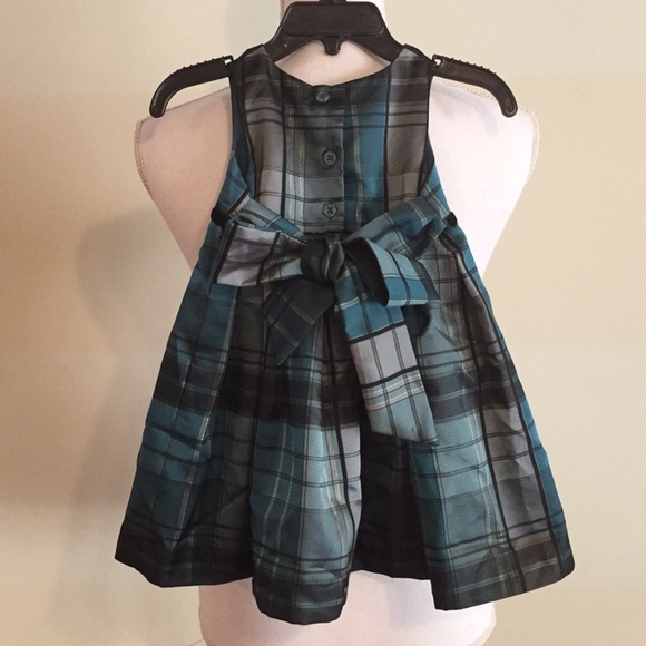 Pippa & Julie turquoise plaid holiday dress. 12M - Picture 2 of 5